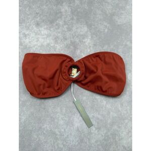 Gooseberry Seaside Bandeau Bikini Top Rum Rust Gold Women S Summer‎ Resort Pool